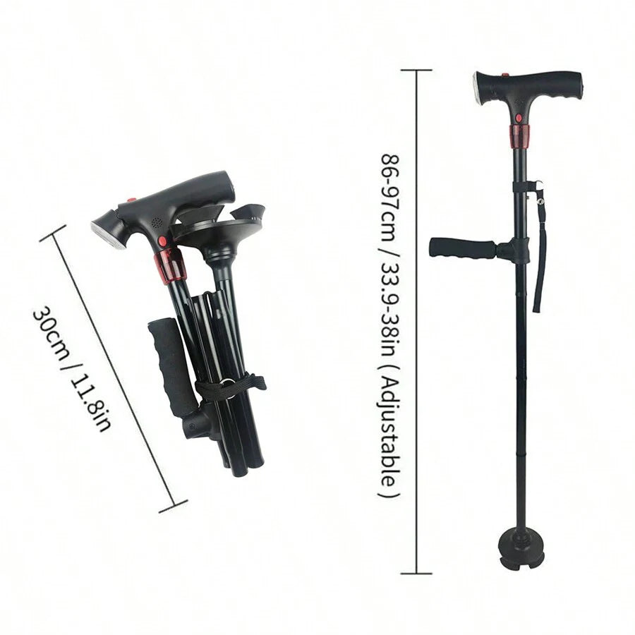 SafeStride LED Folding Cane