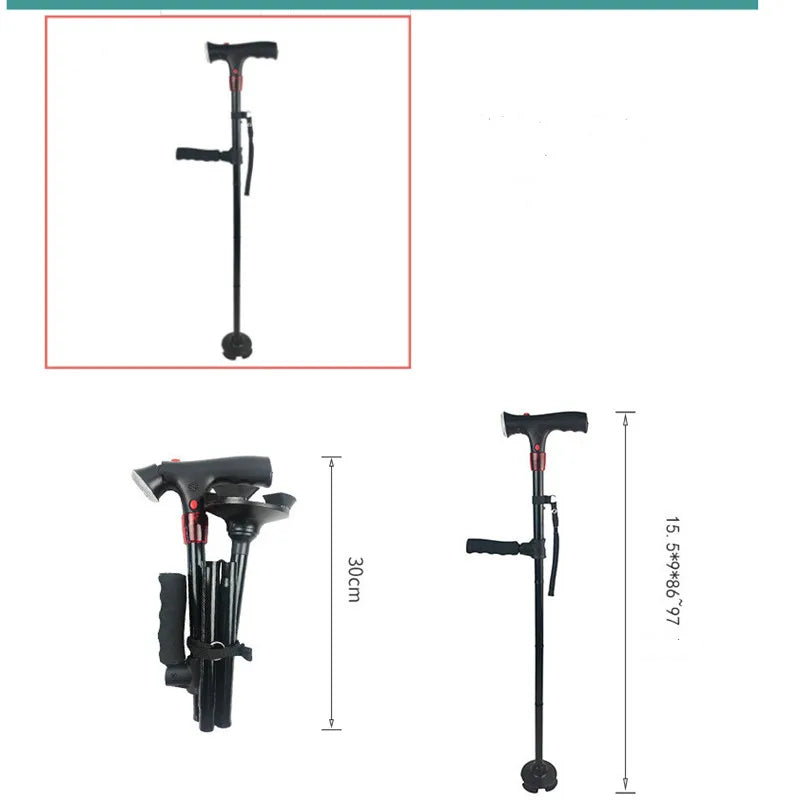 SafeStride LED Folding Cane