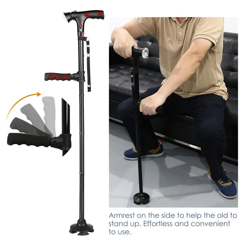SafeStride LED Folding Cane