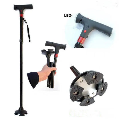 SafeStride LED Folding Cane