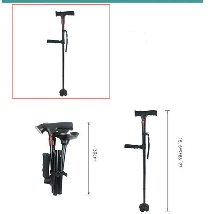 SafeStride LED Folding Cane